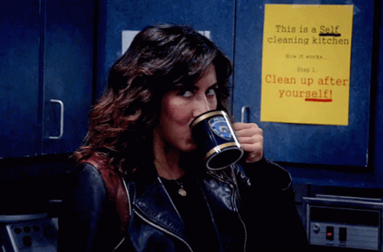 Drinking Coffee Brooklyn Nine Nine Rosa GIF