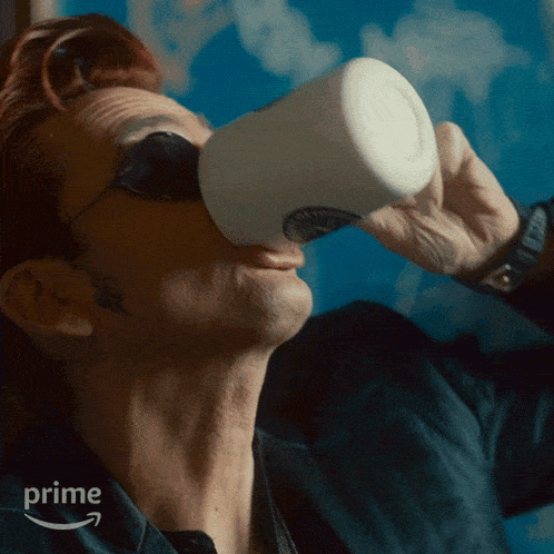 Drinking Coffee Crowley Gif GIF