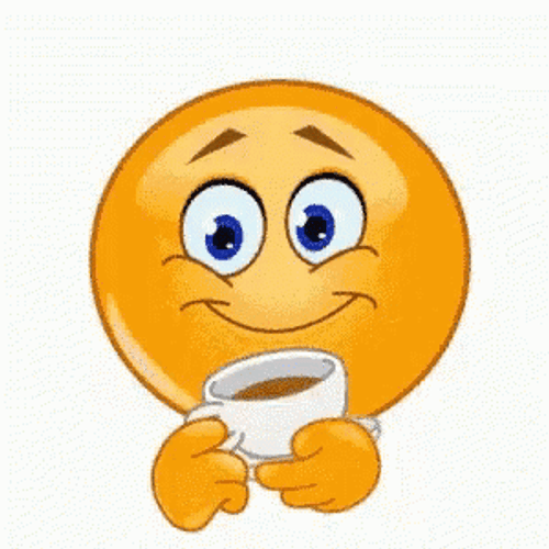 Drinking Coffee Face Emoji Wink  GIF