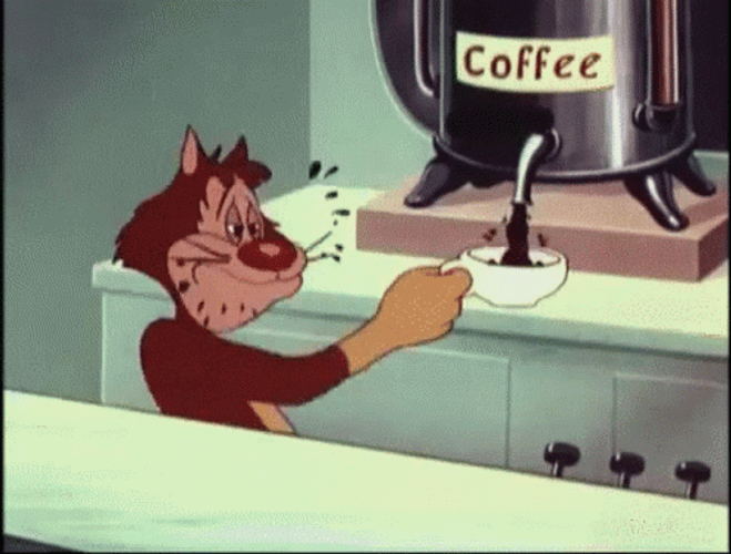 Drinking Coffee Herman And Katnip GIF