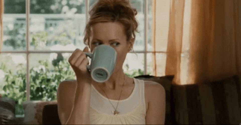 Drinking Coffee Knocked Up Debbie  GIF