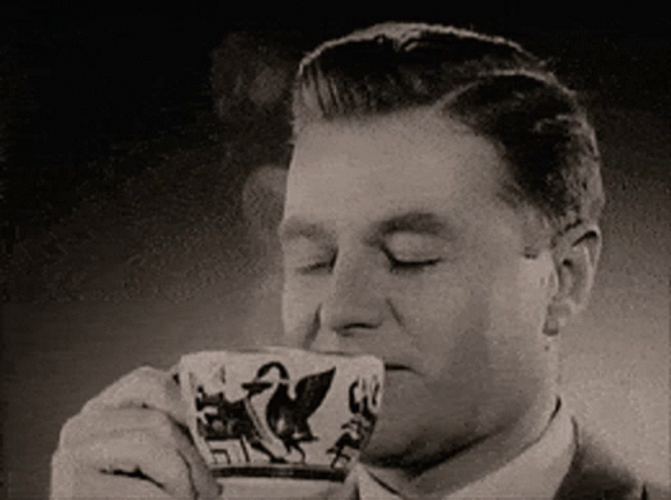Drinking Coffee Mister Coffee Commercial GIF