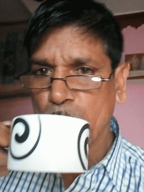 Drinking Coffee Old Man Glasses GIF