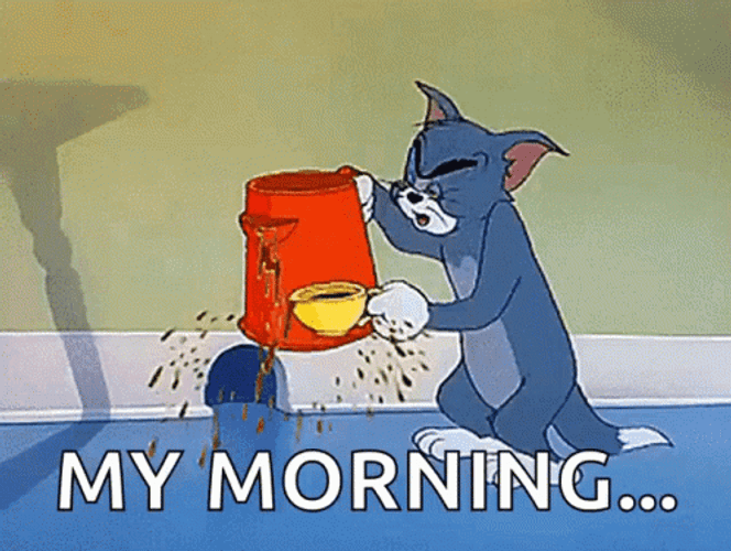 Drinking Coffee Tom Cat My Morning GIF