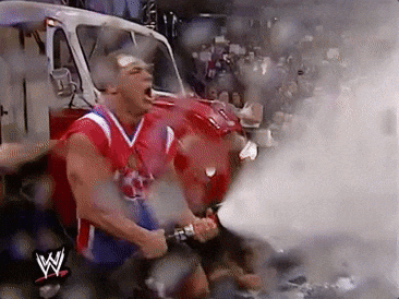 Drinking From A Fire Hose Wrestler Kurt Angle GIF