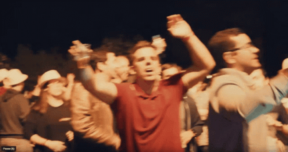 Drinking Guy In A Concert Party Hard GIF