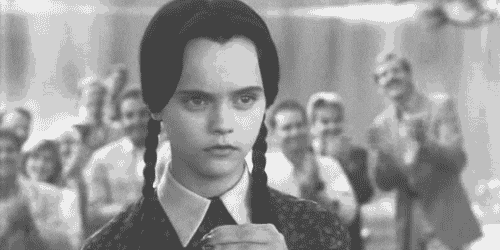Drinking Hilarious Wednesday Addams GIF