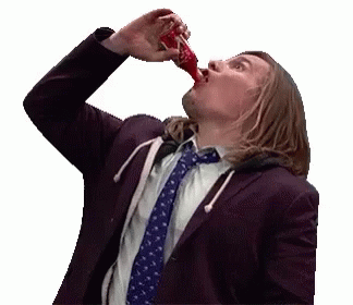 Drinking Hot Bevo Sauce GIF