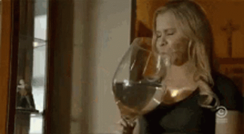 Drinking Huge Alcohol Wine Glass GIF