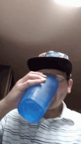 Man Drinking Water Nonstop GIF