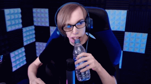 Boy Drinking One Bottled Water GIF