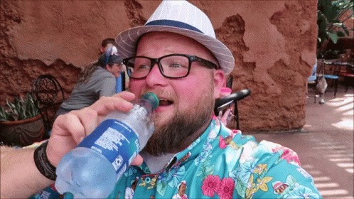 Man Drinking Cold Water GIF