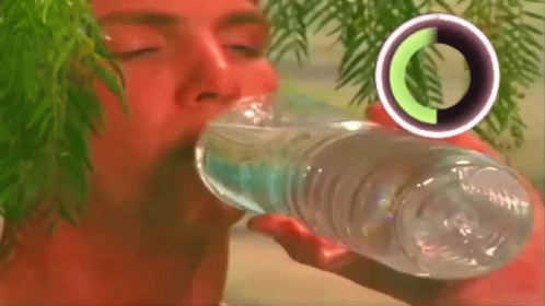 Man Drinking A Bottle Of Water GIF