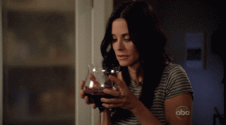 Drinking Wine Giant Wine Glass Courtney Cox GIF