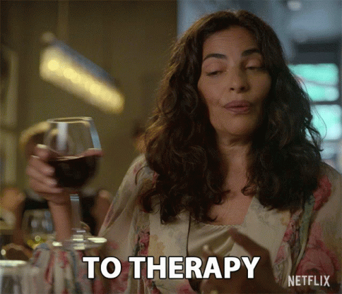 Drinking Wine To Therapy Cheers GIF
