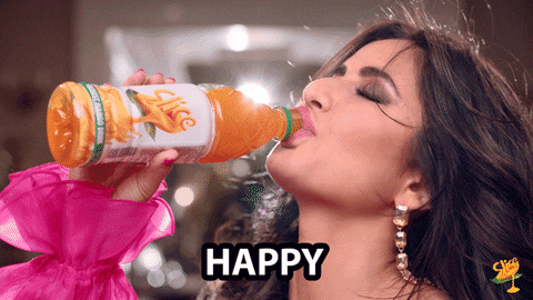 Drinking Woman Happy GIF