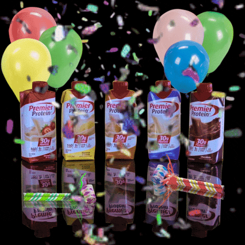 Drinks With Balloons GIF