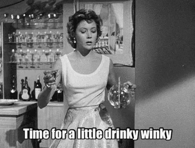 Drinky Winky Drinking Time Gif GIF
