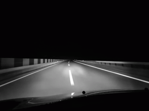Drive By Dashcam Recording At Night GIF