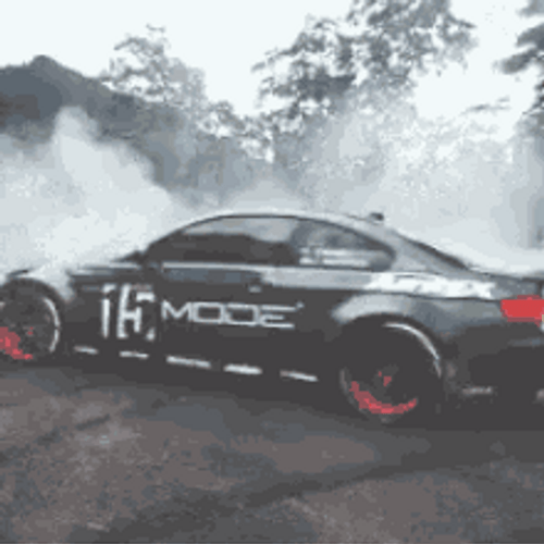 Driver Showcasing Car Drifting Spinning Talent GIF