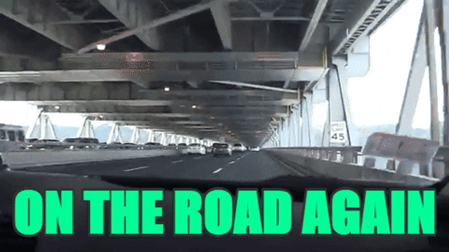 Driving  Car On The Road Again GIF