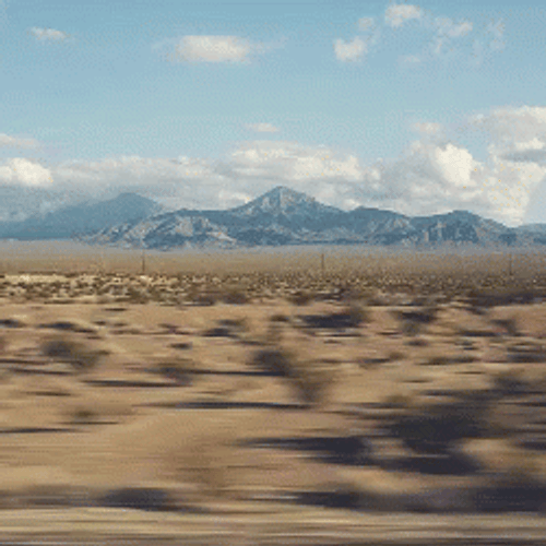 Driving Fast In The Desert GIF