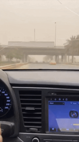 Driving Inside Dust Storm Camera Shot GIF