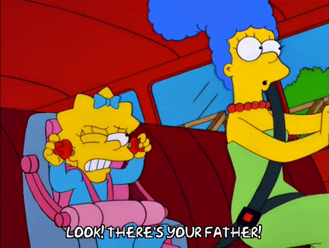 Driving Large Marge Simpson GIF