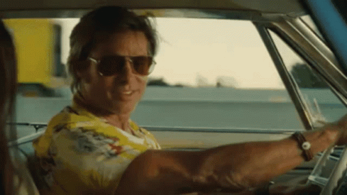 Driving Once Upon A Time In Hollywood Movie GIF