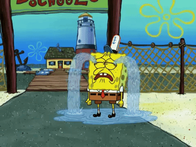 Driving School Spongebob Crying GIF