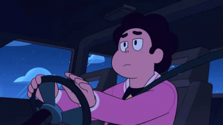 Driving Steven Animation GIF 