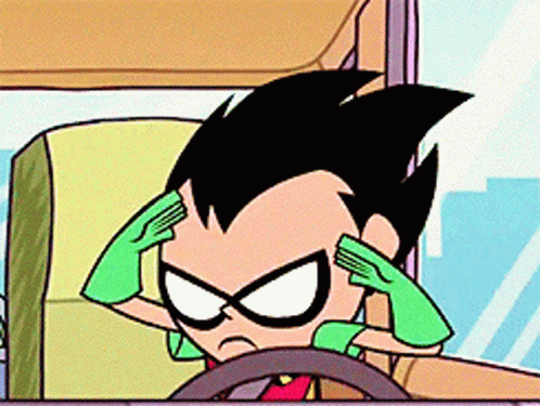 Driving Teen Titans Robin Jamming GIF