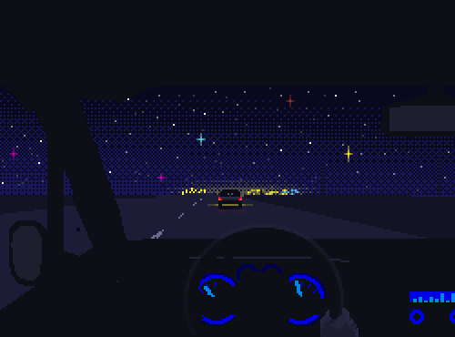 Driving Under Shining Stars GIF
