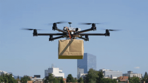 Drone Carrying Package GIF
