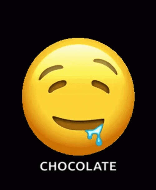Drooling Face Emoji Delicious Chocolate GIF
