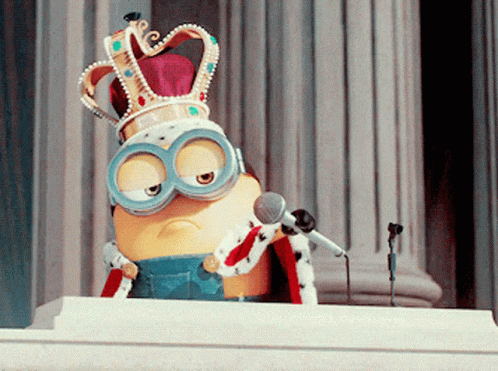Drop The Mic King Minion GIF