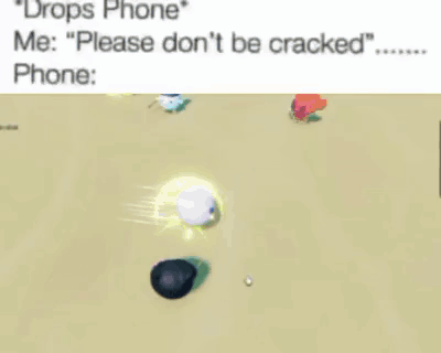 Drops Phone Me Please Dont Be Cracked Phone Video Game GIF