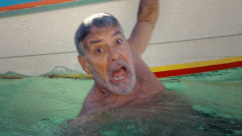 Drowning George Clooney GIF