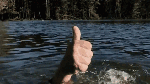 Drowning Thumbs Up GIF