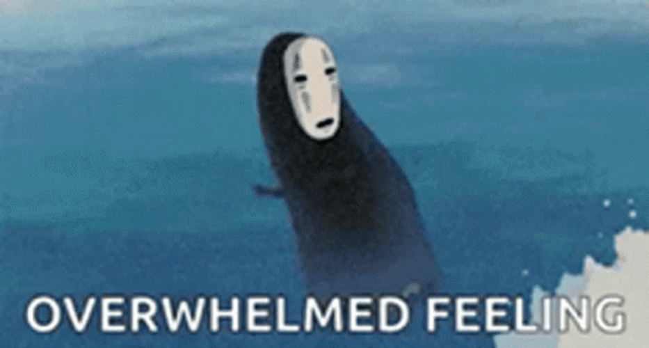 Drowning With Overwhelmed Feeling GIF