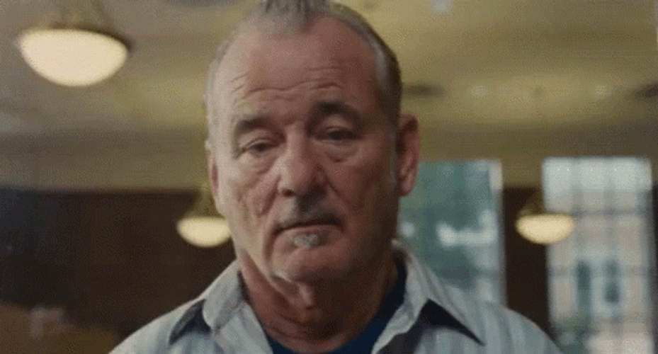 Drowsy Bill Murray Bumping Head GIF