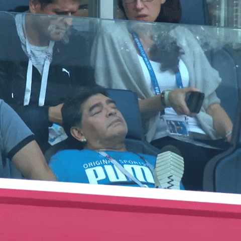 Drowsy Diego Maradona Sleeping In Game GIF