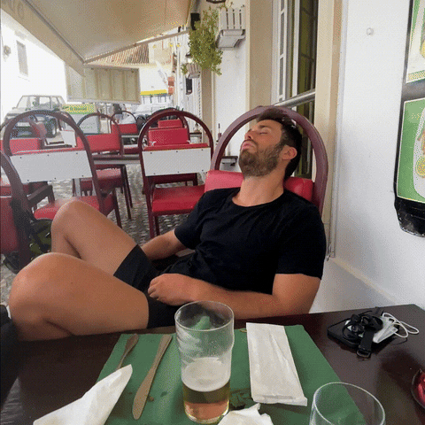 Drowsy Guy Sleeping Upright Meme GIF