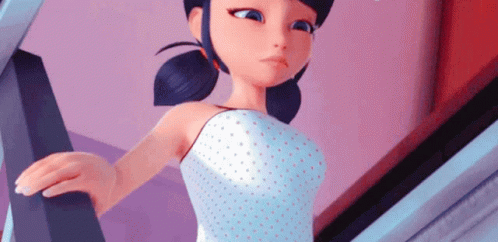 Drowsy Marinette Falling On Stairs GIF