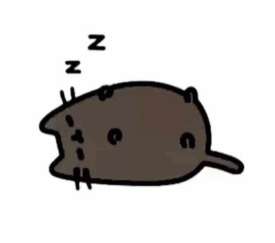 Drowsy Pusheen Cat Sleeping GIF