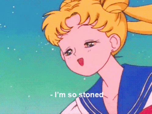 Drowsy Sailor Moon I'm So Stoned GIF