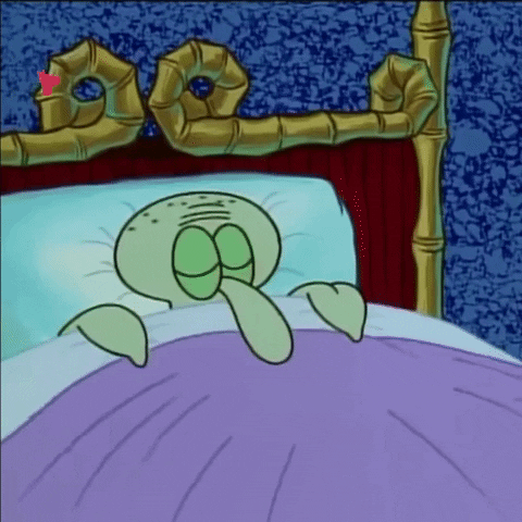 Drowsy Squidward Sleeping Meme GIF