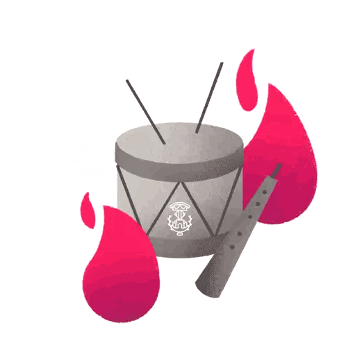 Drum and Flute with Flame