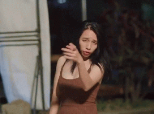 Drunk Girl Pointing At Something GIF