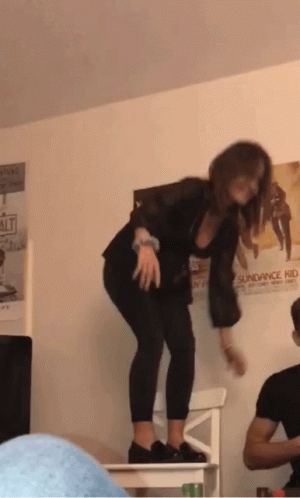 Drunk Girl Waving Her Hands GIF
